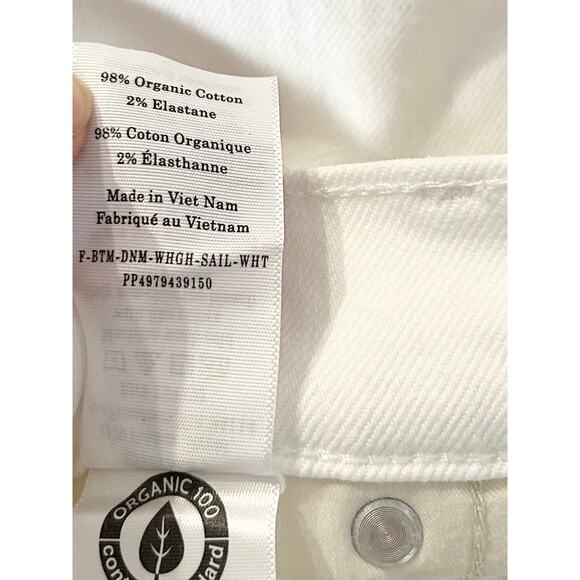 Everlane The Way High Sailor Jean in Bright White 28 R - Picture 6 of 8